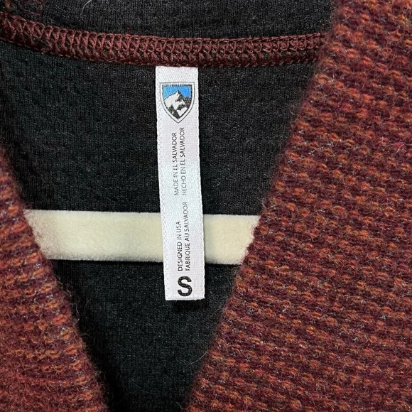 Kuhl Sweater Womens S Isla Hoodie Wool Blend Orange Brown Heathered Gorpcore - Picture 7 of 13